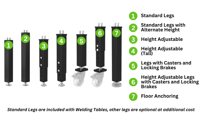 Load image into Gallery viewer, Legs for Welding Table Top with Holes
