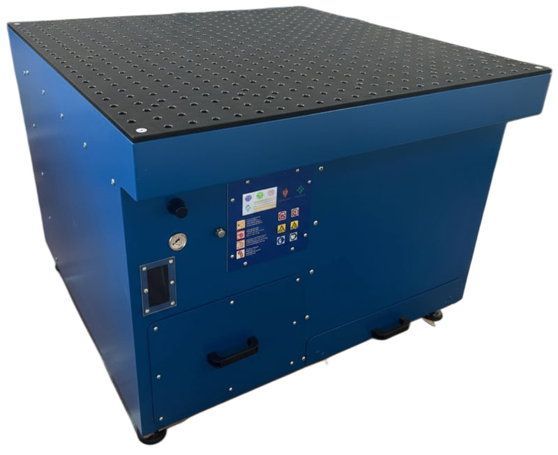 Load image into Gallery viewer, GEF GTW System 16 blue downdraft welding table with integrated fume extraction, Front Corner View