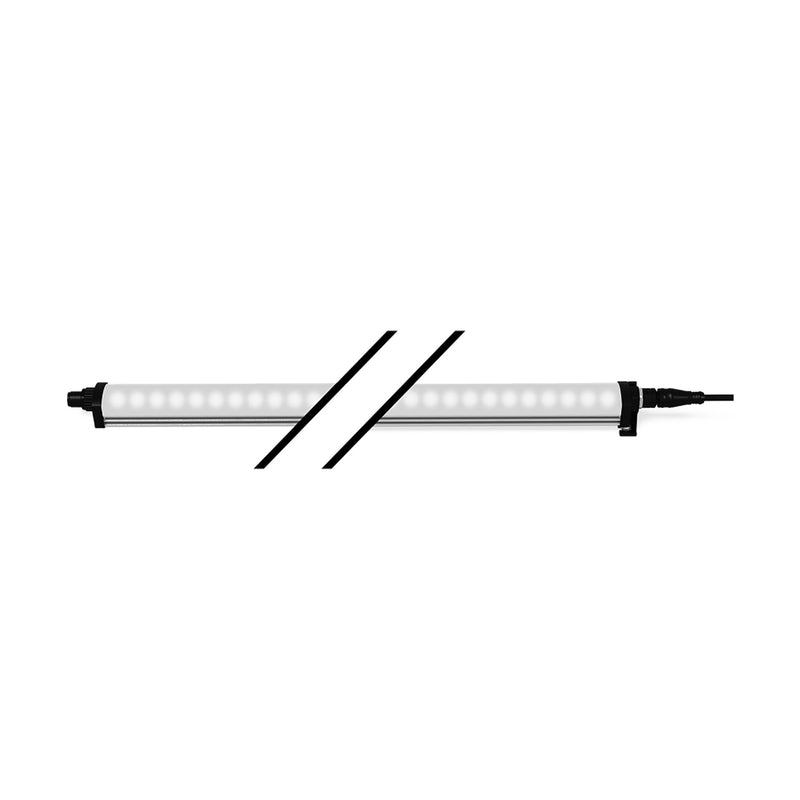 Load image into Gallery viewer, Siegmund LED interior light bar for laser welding cells, with end caps and cable, shown shortened (Siegmund 3D render)