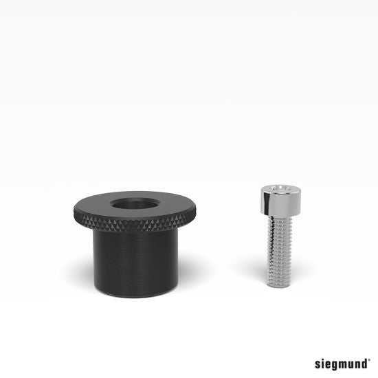 Load image into Gallery viewer, Siegmund System 28 Clamp Bushing for M8 thread incl. screw 25 mm burnished (2-280546.1) – product view