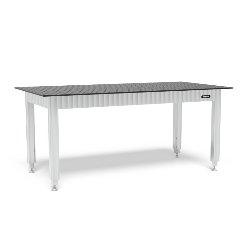 Load image into Gallery viewer, Siegmund Workbench height adjustable with steel plate 2000x1000 (WS162010), Siegmund System 16
