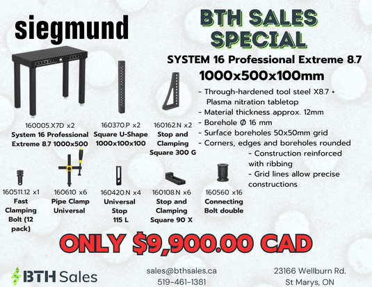 BTH Special - System 16 Professional Extreme 8.7 - 1000x500x100 Plasma nitrided