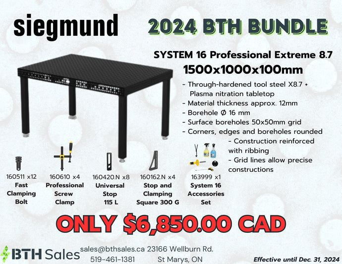 BTH Bundle - System 16 Professional Extreme 8.7 - 1500x1000x100 Plasma nitrided