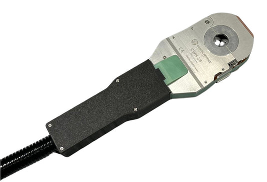 Orbital Service CWH 38 Closed Weld Head showing clamp mechanism and torch connection