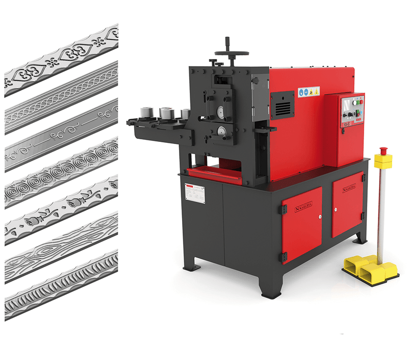 Load image into Gallery viewer, Nargesa NOA60 cold iron embossing machine with sample embossed bars

