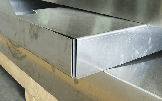 Detail of a multi-bend sheet metal component showing consistent forming quality from the Nargesa MP3160CNC