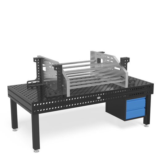 Workbench with storage drawers ST Box enables the creation and storage of tools for easy access when required.