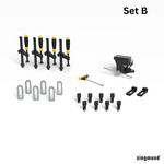Siegmund Workstation tool set for table top with holes