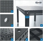 *System 28 Professional Extreme 8.7 - 4000x2000x200 Plasma nitrided Diagonal grid ‐ table side with diagonal grid