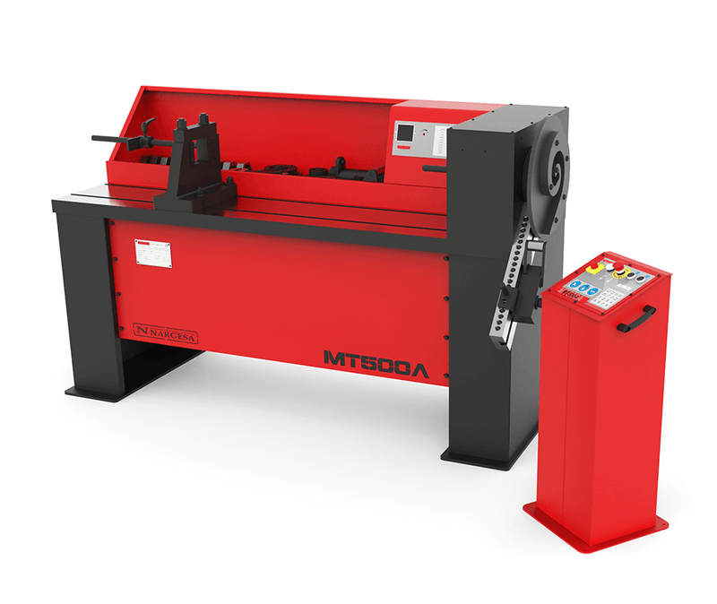 Load image into Gallery viewer, Nargesa MT500A automatic ornamental twisting and bending machine with dual work stations and standalone control pedestal
