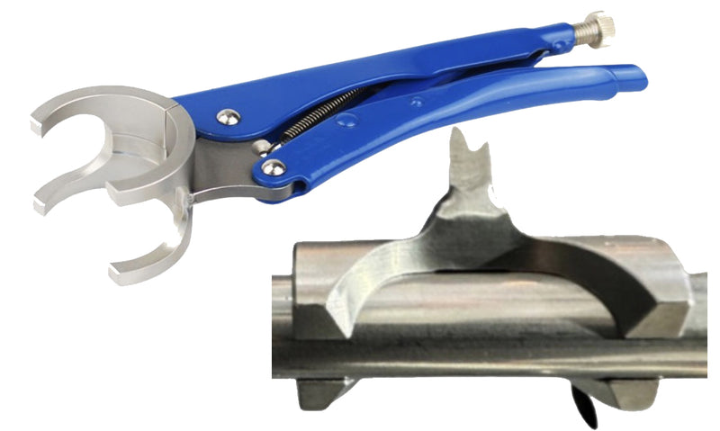 Load image into Gallery viewer, TIG Tack Stapler with wide jaw configuration for larger tube and pipe alignment
