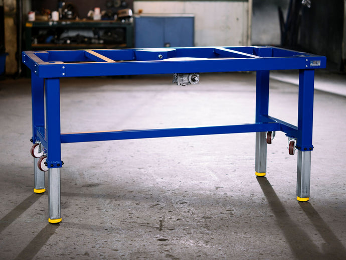 PT164014.X7: System 16 1500x1000mm Movable Height-Adjustable Welding Table (FRAME + Siegmund System 16 Plate)