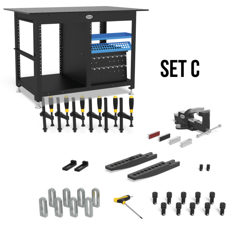 Load image into Gallery viewer, workstation system 16 shelfs SET C
