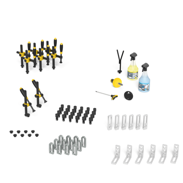 They include a carefully created selection of high-quality tools and fastening elements to support you in the implementation of your projects.
