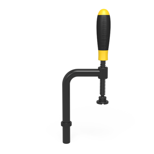 Siegmund 2-160626.N System 16 pipe elbow clamp, nitrided, 3D render
