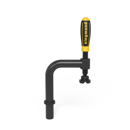 Siegmund 2-280626.N System 28 pipe elbow clamp, nitrided, 3D render